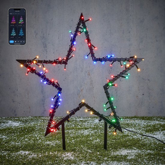 Luca Smart Lighting Gartenpfahl mit 120 LED-Leuchten - H102 x Ø90 cm - RGB