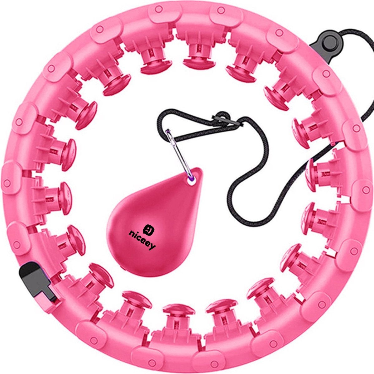 Niceey - Fitness Hula Hoop Reifen - mit Gewicht - Pink