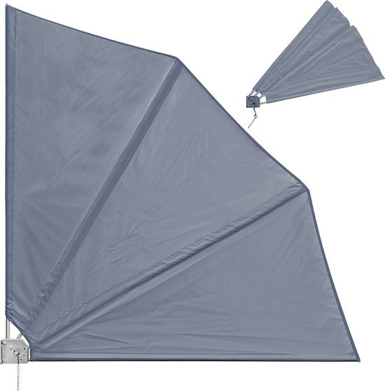 Deuba Balkonsichtschutz - faltbar 140x140cm wetterfest - Anthrazit