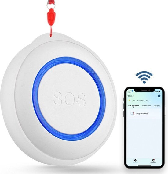 Gologi Slim persönlicher Alarm - Paniktaste - Seniorenalarm - Funkalarmtaste - Notfalltaste - Senioren - WIFI - Fernbenachrichtigung über App