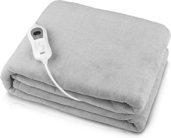 Sanbo Electric Blanket - 120 x 160 cm - Maschinenwaschbar - Decke - 1 Person - 3 Stufen - Mit Timer - Wärmedecke