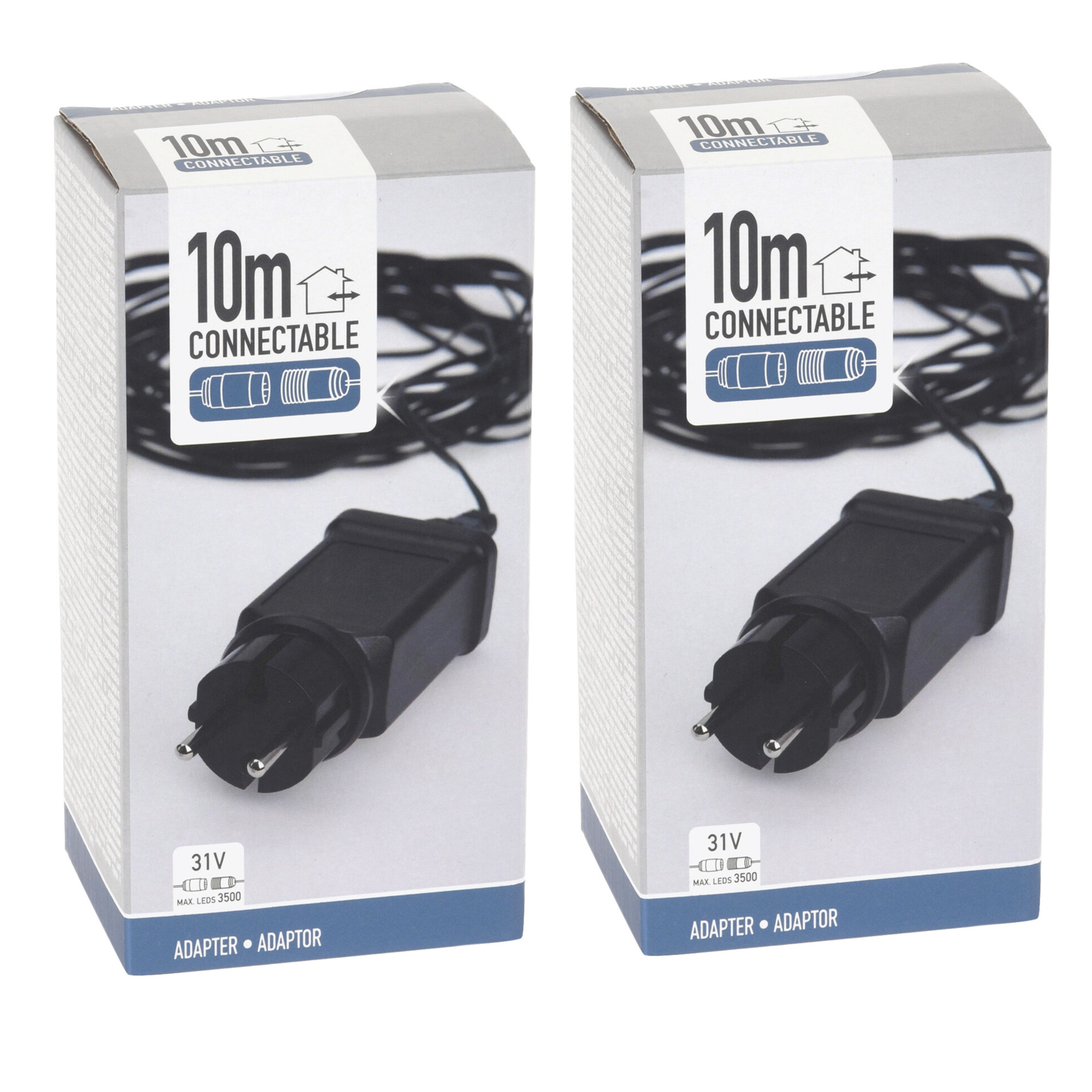Nampook - Startadapter - 2 Stück - für koppelbare Weihnachtsbeleuchtung - 10 Meter