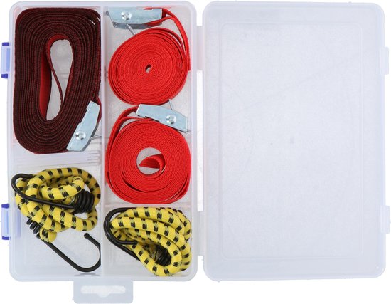 Dunlop Spann- und Gurtband-Set - 5-tlg. im Koffer - verschiedene Längen