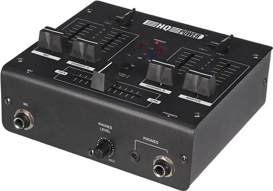 HQ-Power 2-Kanal-Mischpult mit 2 USB-Anschlüssen