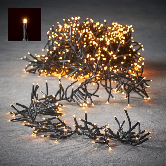 Luca Lighting Cluster Weihnachtsbeleuchtung mit 1152 LED Lichtern - L800 cm - Warmweiß
