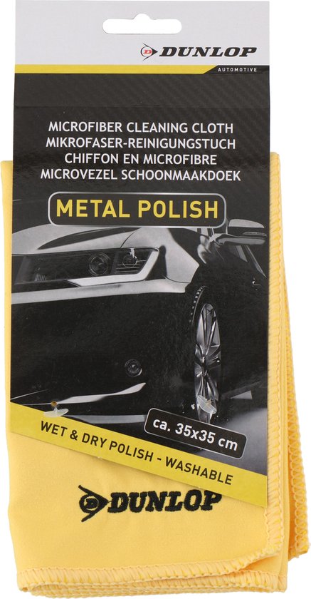 Dunlop Auto-Poliertuch aus Mikrofaser - für Autolack/Metall - Reinigungstuch - 35x35 cm - Autowäsche - Reinigungsprodukte