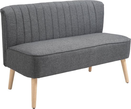 HOMCOM Sofa 2-Sitzer Sofa Stoff Sofa Sitzgelegenheiten gepolstertes Sofa Lounge Sofa breit 833-524V04-1