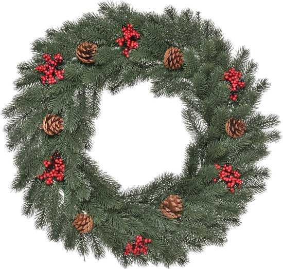 HOMCOM Weihnachtskranz mit Ornamenten 830-372