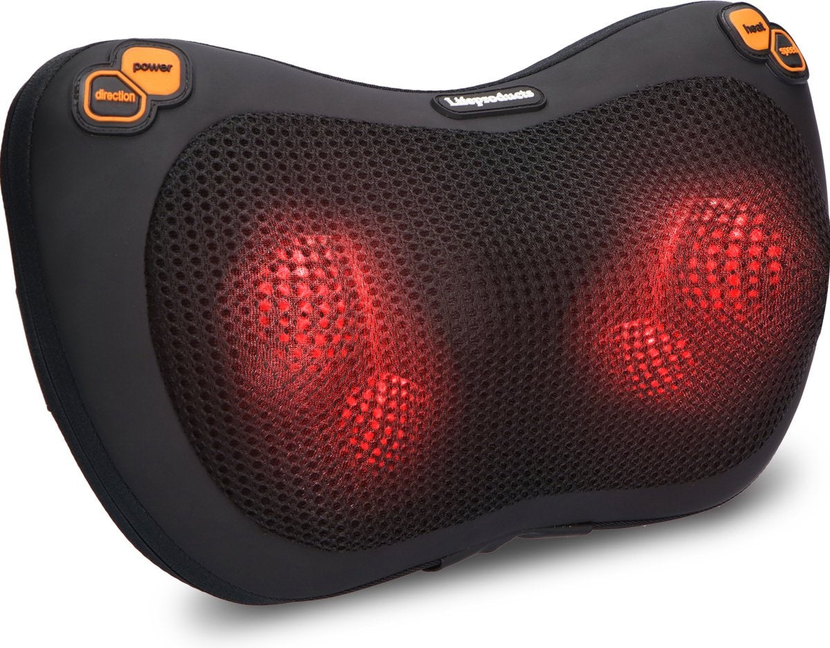 Lifeproducts Elektrisches Shiatsu-Massage-Kissen | Massagegerät mit Wärmefunktion