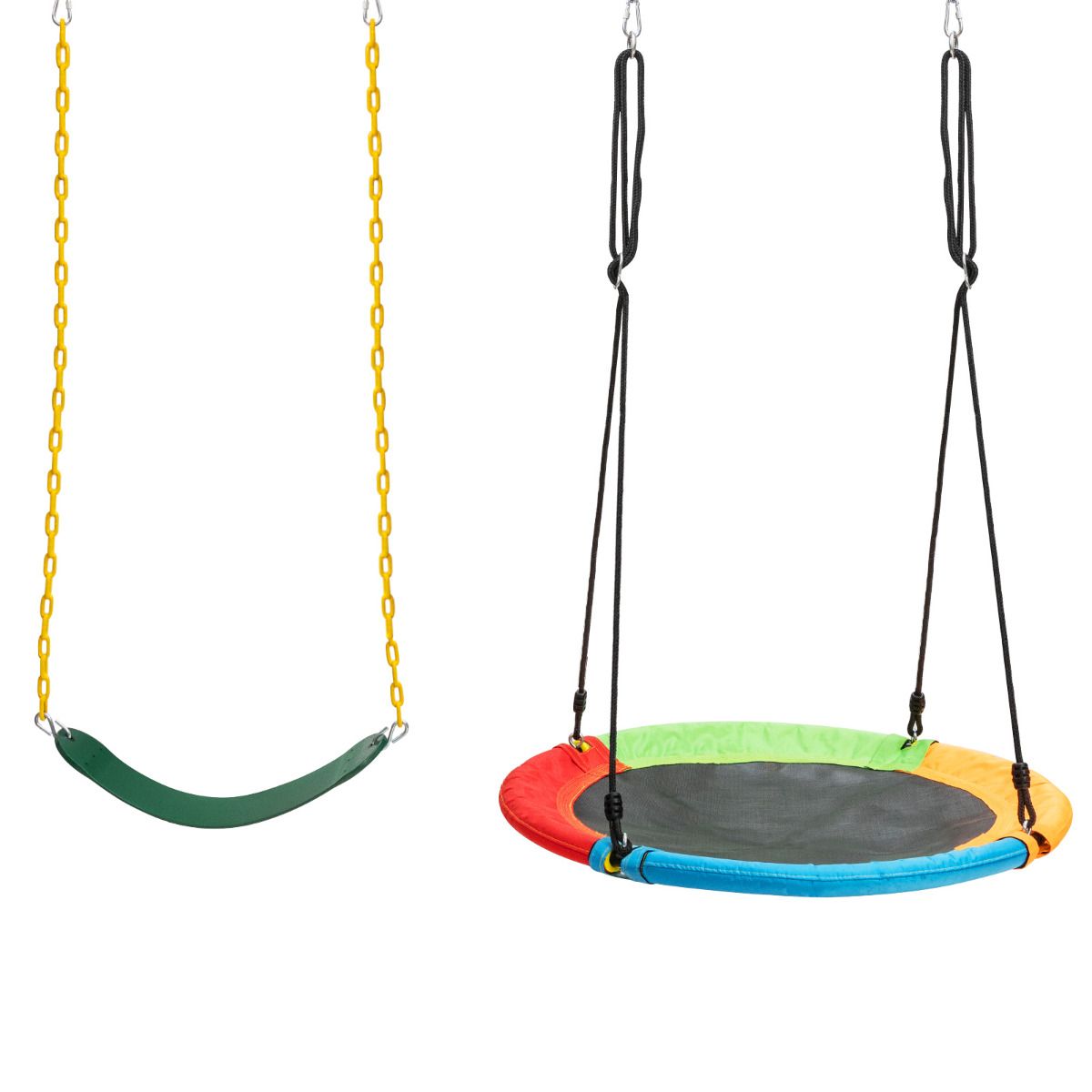 Coast Doppel-Kinderschaukel - Belastbar bis 300 kg - Stahl - 249 x 185 x 181