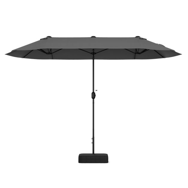 Coast Double Rectangular Sonnenschirm 396x201x240 cm - Grau