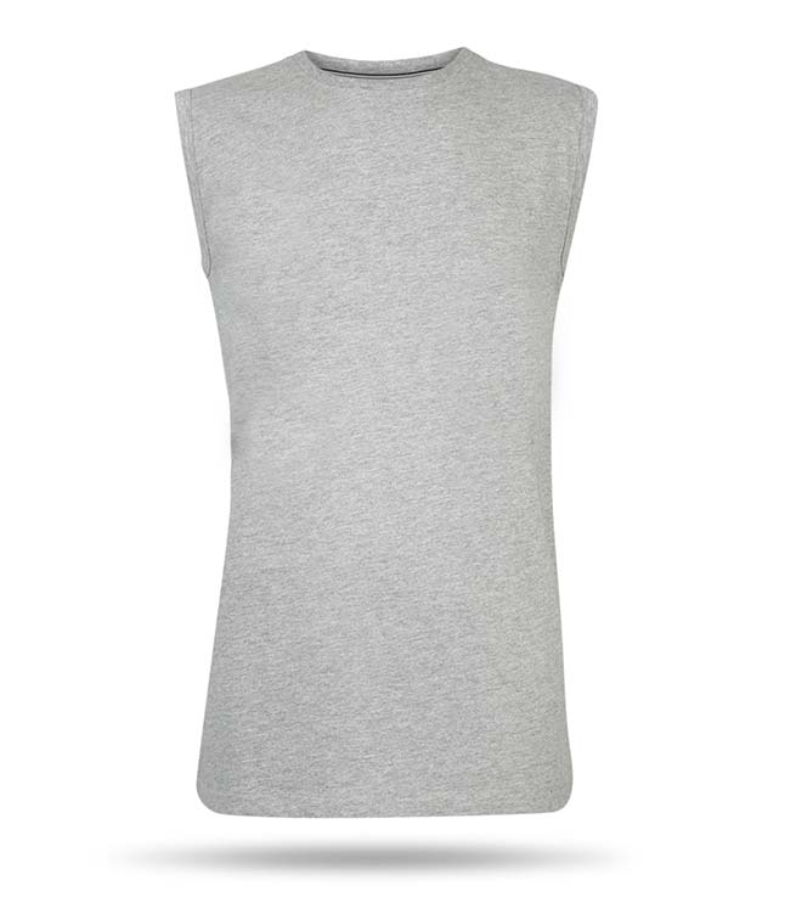 Pierre Cardin T-Shirt ohne Ärmel - Hellgrau - Groß