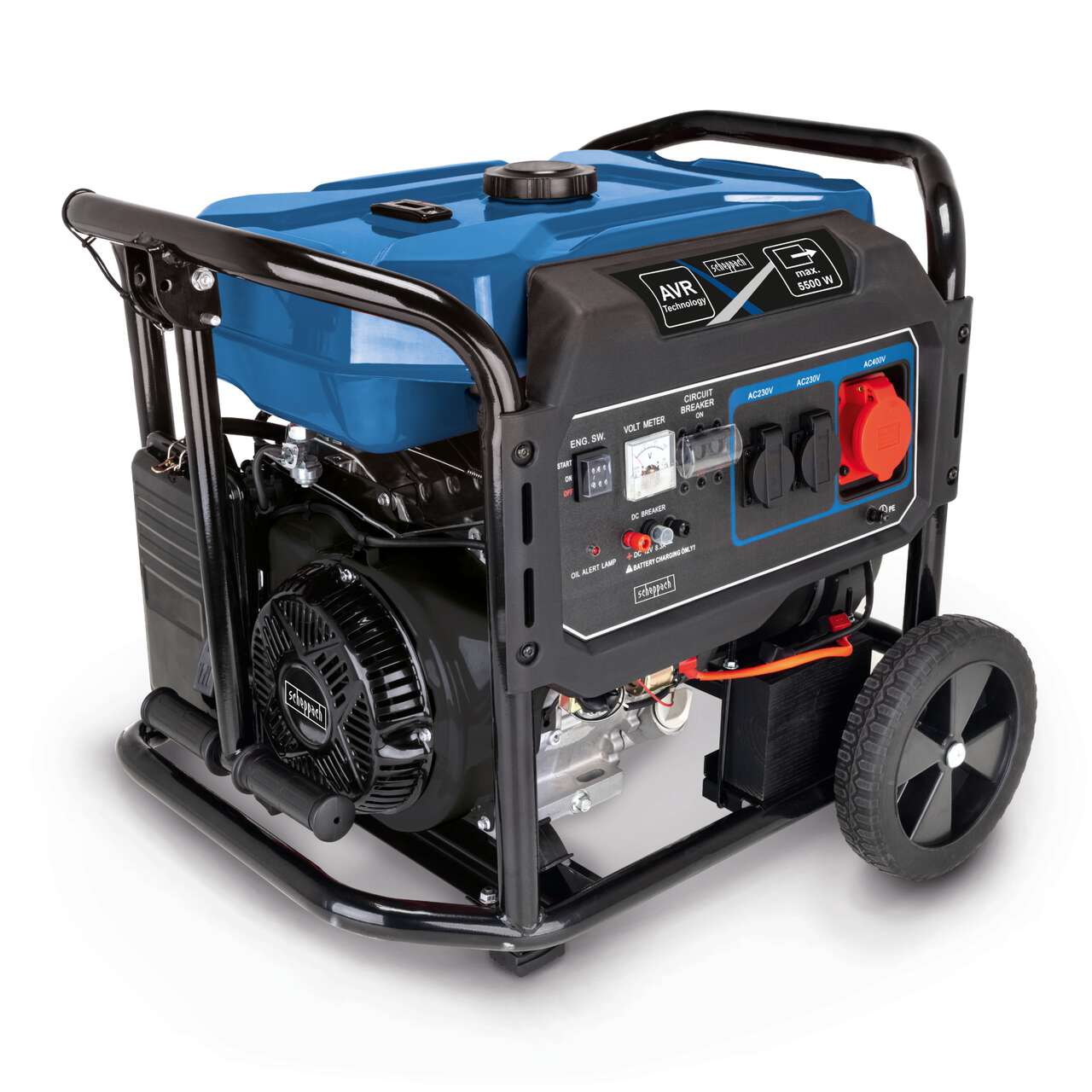 Benzin Stromgenerator SG7100x Scheppach - 5400W | 12PS | E-Start | 2x230V | 1x400V | 1x12V DC