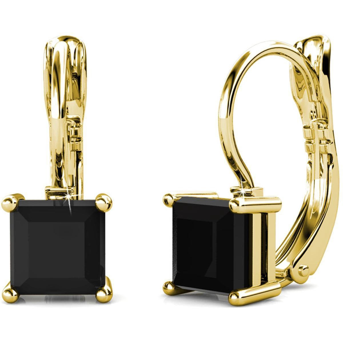 Yolora - Damen Ohrringe mit Kalpa Camaka Kristallen - 18K Gelbgold vergoldet