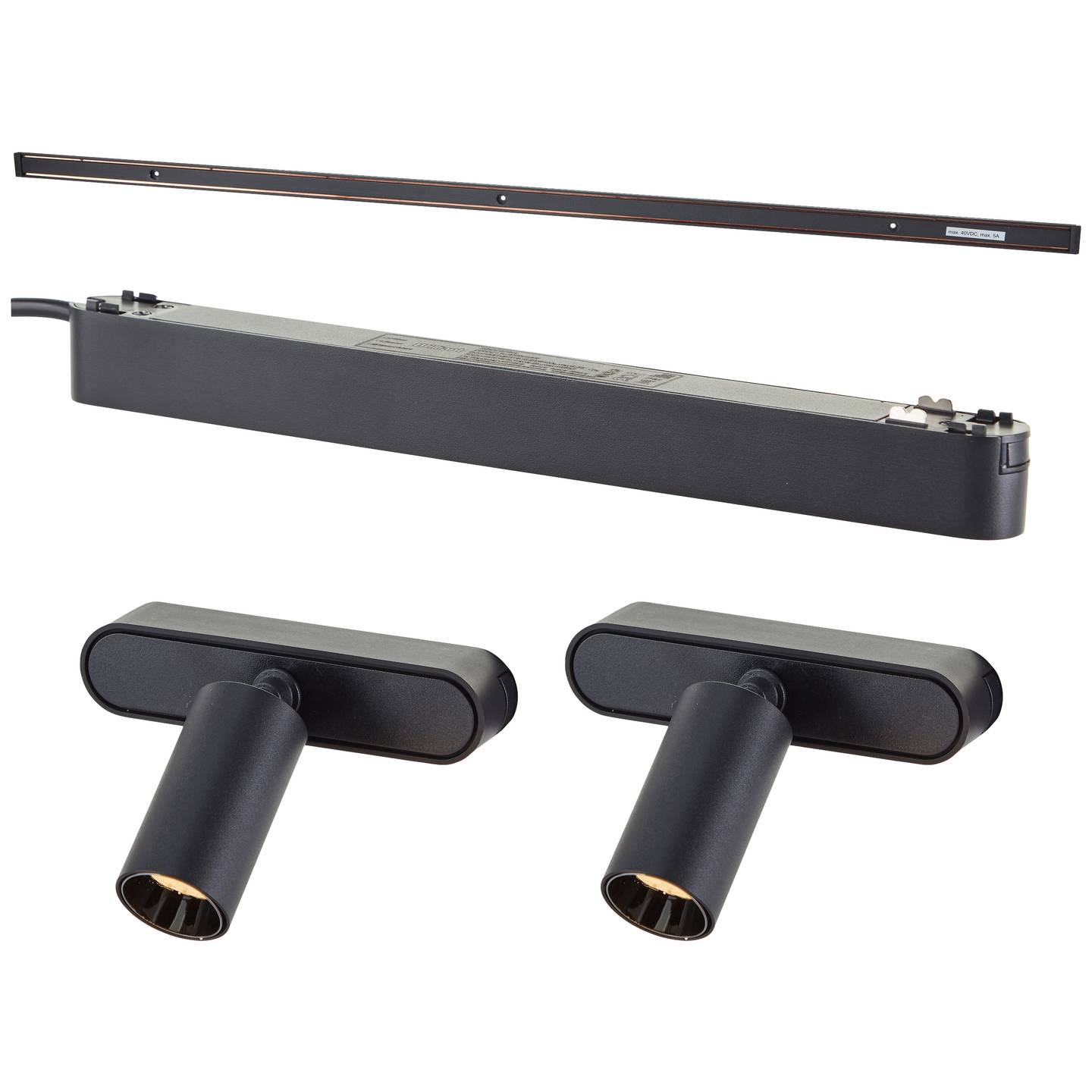 Brilliantes Click and Shine Set Gleisbefestigung 2 Spots Ø 30mm