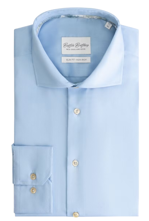 Boston Brothers Wide Spread Shirt - Größe 41 - hellblau - Herren
