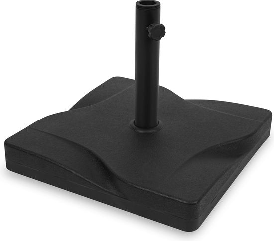 VONROC Sonnenschirmsockel quadratisch - 20kg - Beton und pulverbeschichteter Stahl - Geeignet für Mastdurchmesser 35/38mm - Für VONROC Sonnenschirme Recanati