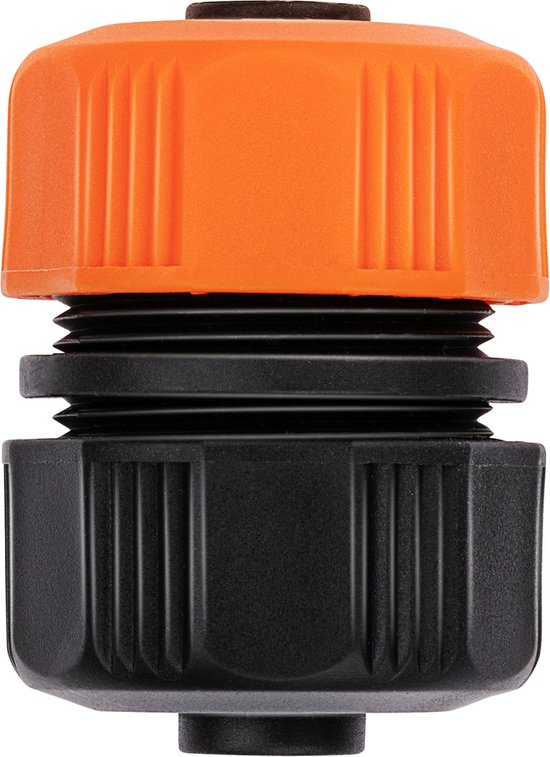 BLACK+DECKER Schlauchverbinder 1/2" - 13 ⌀ MM - Gartenschlauchkupplung - Schwarz/Orange