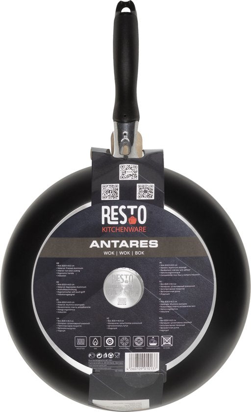 Resto Antares Wokpfanne - Ø28 cm - Antihaftbeschichtung - Induktion