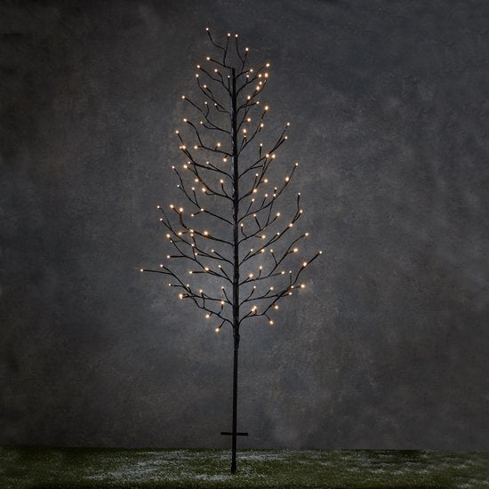 Luca Lighting Garden d'Light Baum mit klassischer weißer LED-Beleuchtung - H150 cm - Schwarz