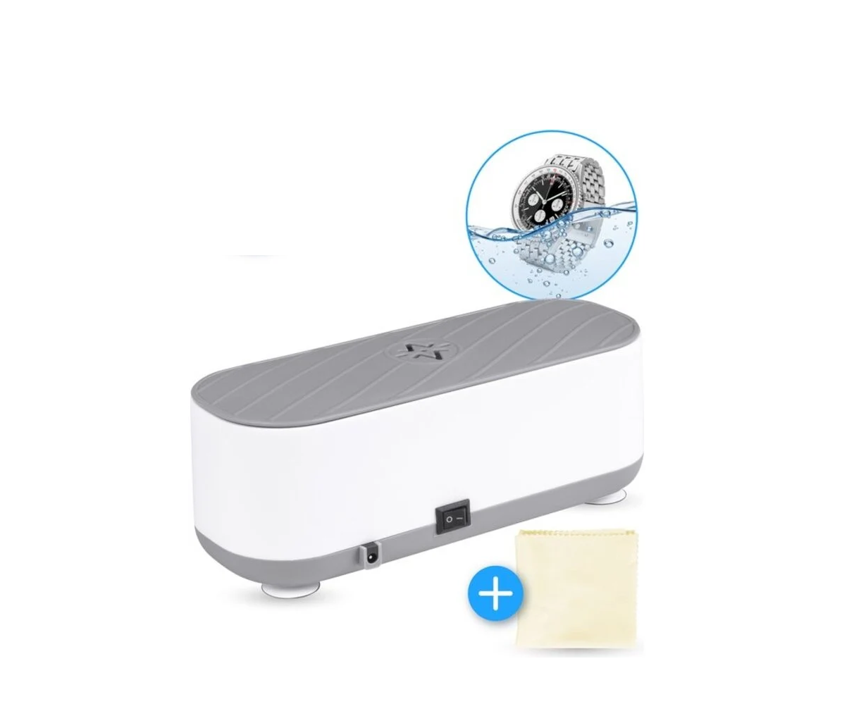 Nuvance - Ultraschallreiniger - Reinigungsgerät für Schmuck und Brillen - Ultraschall - Ultraschallreiniger - 300ml