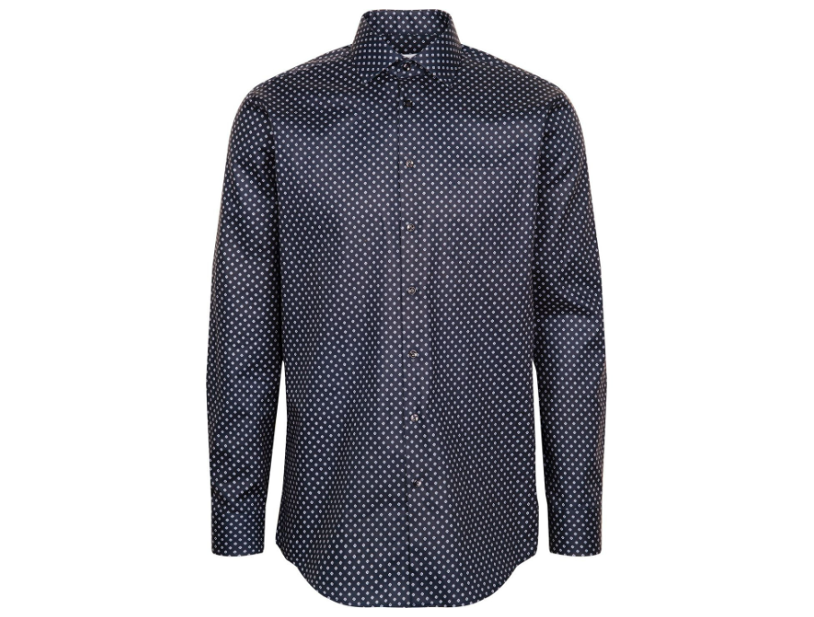 Seidensticker Business Hemd Marineblau - Größe 43 - Regular Fit mit Kentkragen - 100% Baumwolle - Extra lange Ärmel