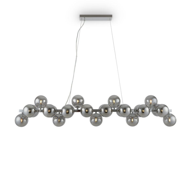 Canora Gray Pendelleuchte - 25 Lichter - 28W - 124 x 24 x 23 cm - Grau