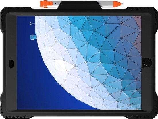 MAXCases Shield Extreme-X Schwarz mit Pencil / Buntstifthalter Apple iPad 8 (2020) / iPad 7 (2019)
