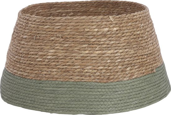 House of Seasons Weihnachtsbaumschürze - H26 x Ø50 cm - Seegras - Grün