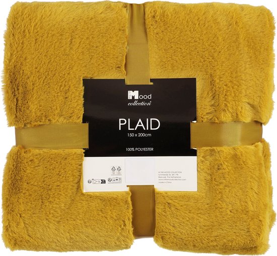 In The Mood Collection Bronte Fleecedecke - L200 x B150 cm - Gelb