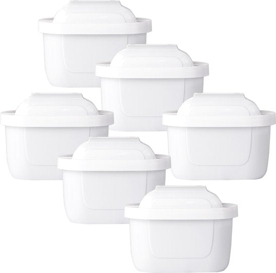 Saaf Filterpatronen passend für Brita - 6 Stück - Wasserfilter - Filter für u.a. Maxtra - Weiß