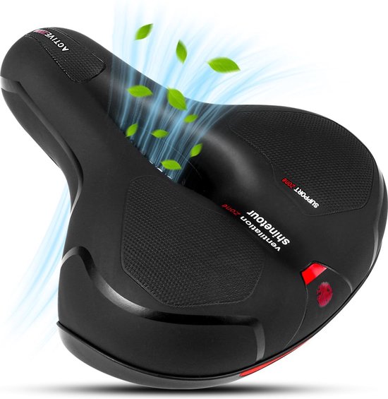 Unisex Fahrradsattel - Ergonomisch - Mit Federung - Fahrradsattel - Gelsattel - Rennrad - Mountainbike - Damen - Sattel - Zubehör - Rocksattel Damen - Fahrradhalter - Sattelschiene - Schwarz - Proskill