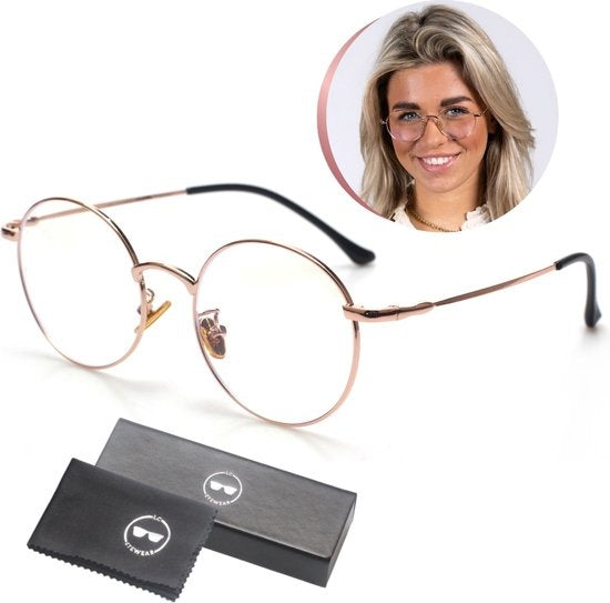 LC Eyewear Computerbrille - Blaulichtbrille - Blaulichtbrille - Displaybrille - Metall - Unisex - Rose Gold