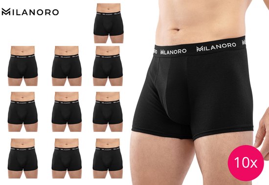 Milanoro - 10er-Set modischer Baumwoll-Boxershorts - Classic - XL