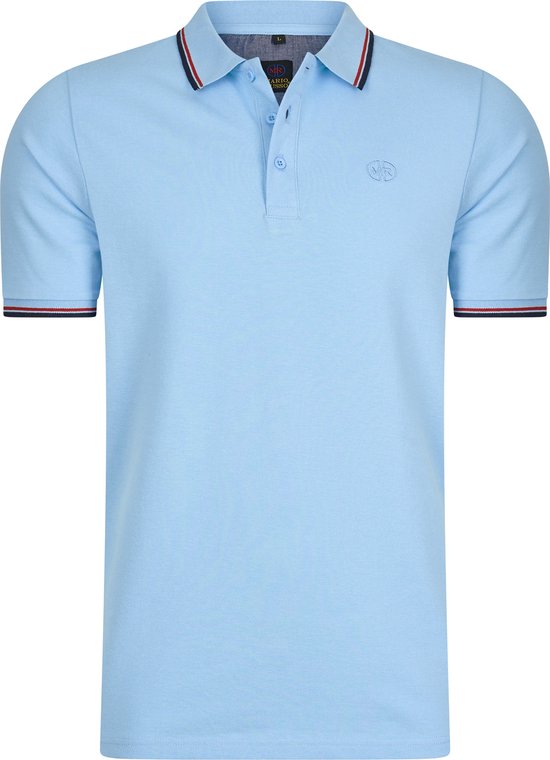 Mario Russo - 3XL - Polohemd Edward - Herren - Hellblau