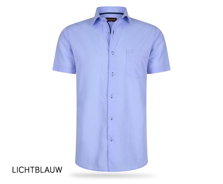 Cappuccino Kurzarmhemd Hellblau Größe L