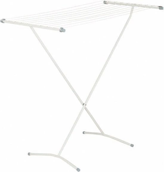 BRASQ Stehendes Trockengestell Weiß - 8 Meter - Wäschetrockner - Zusammenklappbares Wäscheständer - Stehendes Trockengestell - Trocknungsständer - 90x53x83 cm