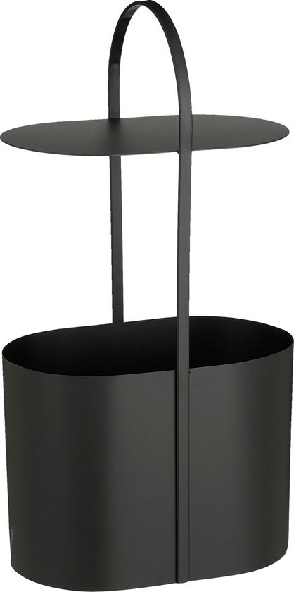 Mica Decorations Beistelltisch mit Lesetablett - L35 x B24 x H69 cm - Metall - Schwarz