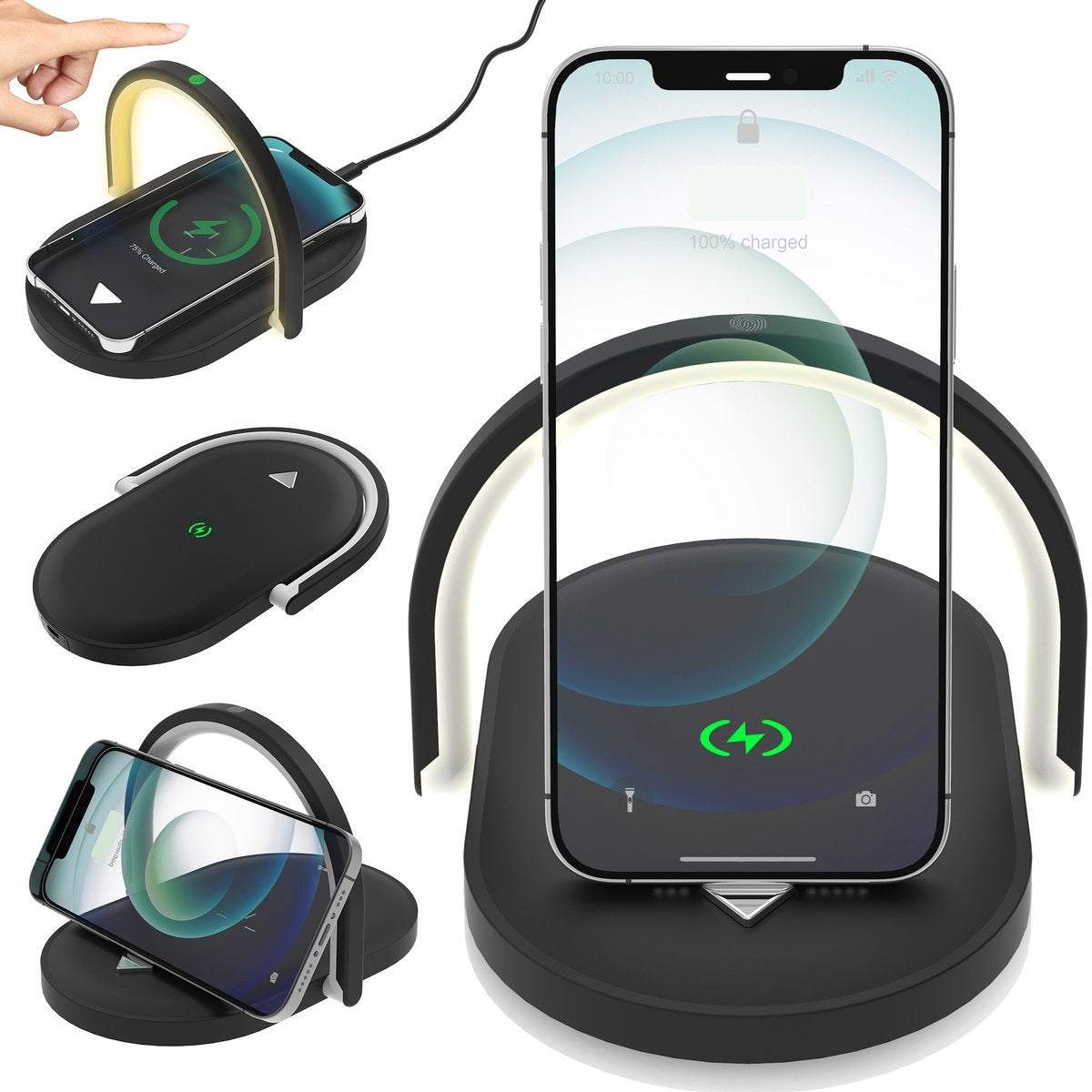 MW® - Schreibtischlampe - Buchleselicht - Leselampe - Bettlampe - Kabelloses Ladegerät - LED dimmbar - OFF SALE