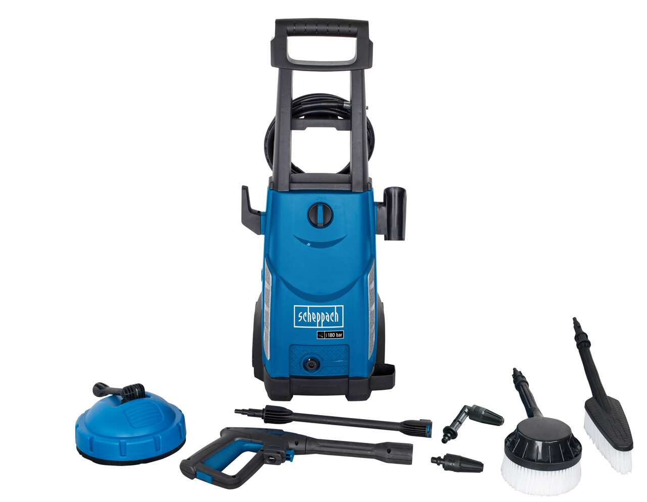 Hochdruckreiniger HCE2500 SE Scheppach - 2400W | 480L/h Durchflussmenge | 180bar Maximaldruck | 560ml Reiningungsmitteltank