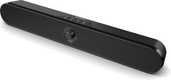 Majority Atlas Soundbar - PC-Soundbar - tragbare Bluetooth-Soundbar - 8+ Batterielaufzeit - USB- und AUX-Anschluss - Plug & Play - Schwarz