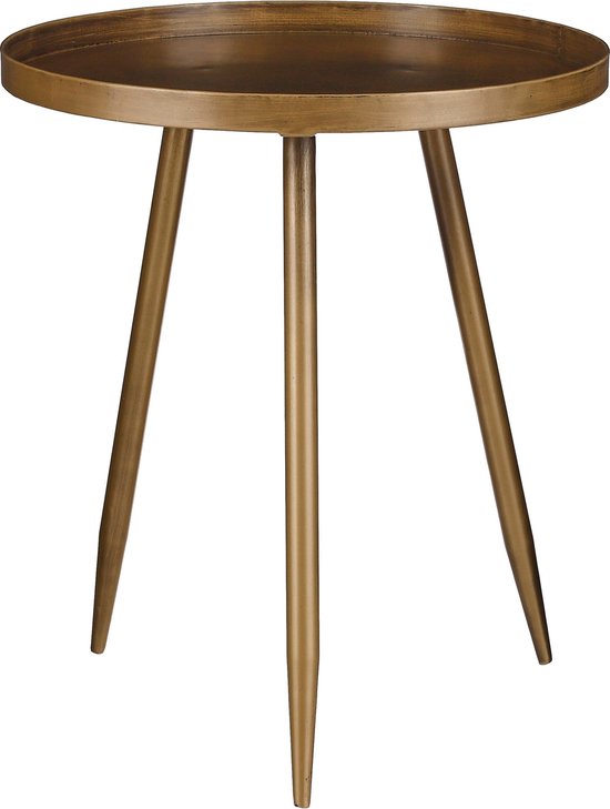 Mica Decorations Flores Beistelltisch - H48 x Ø42 cm - Metall - Bronze