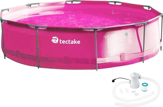 tectake - Schwimmbad - Schwimmbad rund mit Filterpumpe Ø 360 x 76 cm - 403824