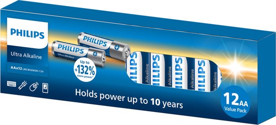 Philips Ultra Alkaline AA - LR06 - Bleistiftbatterien - 12 Stück