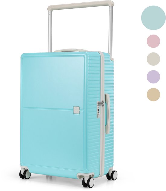 Skycases City Walker - Mittelgroßer Reisekoffer 77L - Leicht & robust - 360° Spinner-Räder - Original TSA-Schloss - Inklusive Schutzhülle & Nassbeutel - 66 x 45 x 26 cm - Tiffany Blau