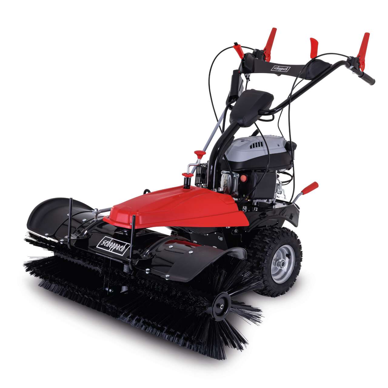 Kehrmaschine SC2200PE - Scheppach - inkl. Sammelbehälter 70l und Schneeschild