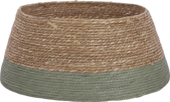 House of Seasons Weihnachtsbaumschürze - H26 x Ø58 cm - Seegras - Grün