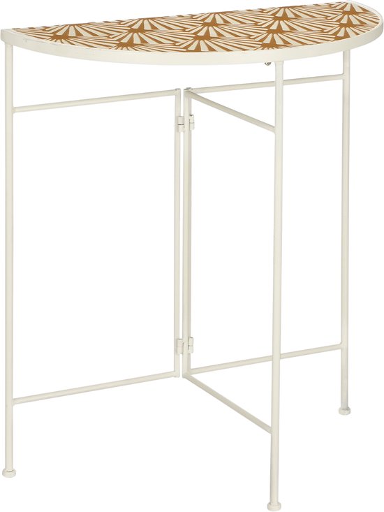 Mica Decorations Odile Outdoor-Wandtisch - L63 x B33 x H71 cm - Metall - Braun