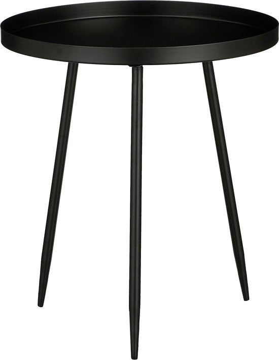 Mica Decorations Flores Beistelltisch - H44 x Ø40 cm - Metall - Schwarz