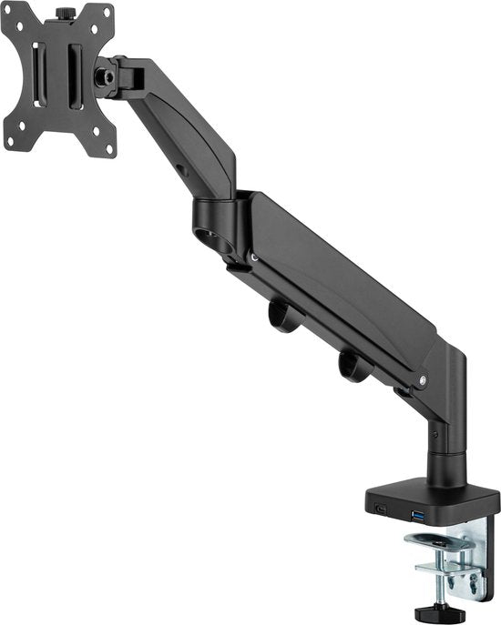 Monitorhalterung gasfeder - monitorarm - usb 3.0 und typ c - drehbar neigbar drehbar